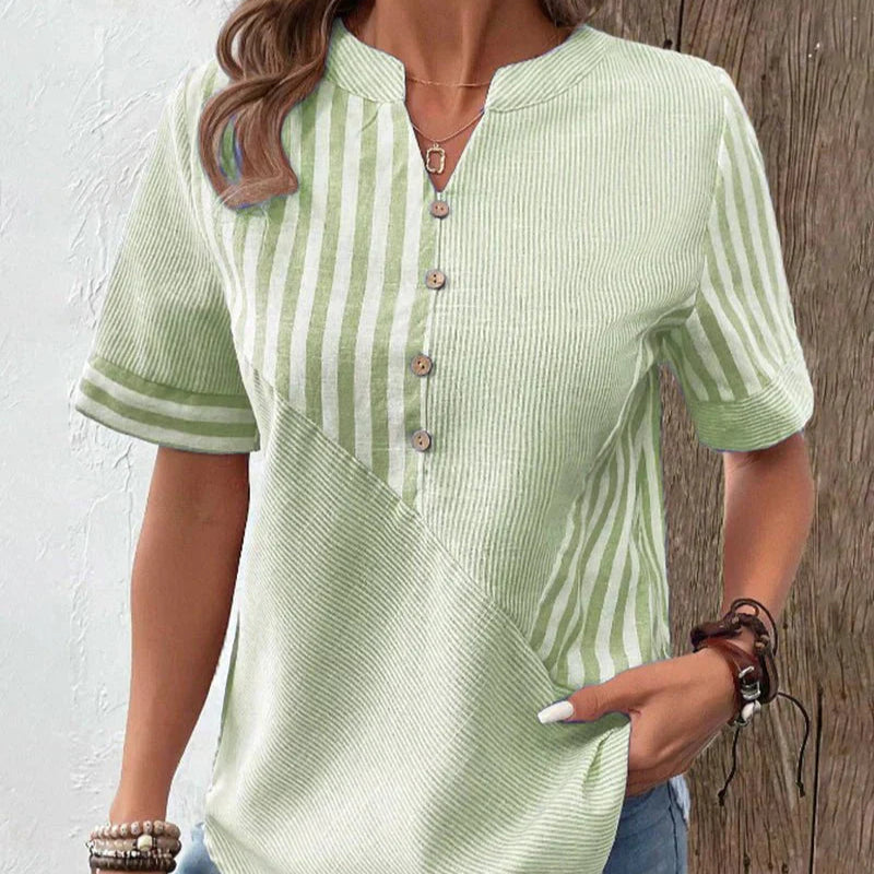 Damen - Bequeme Bluse - Weicher Stoff - Lockere Passform - Komfortable Mode für jeden Tag