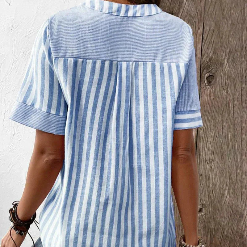 Damen - Bequeme Bluse - Weicher Stoff - Lockere Passform - Komfortable Mode für jeden Tag