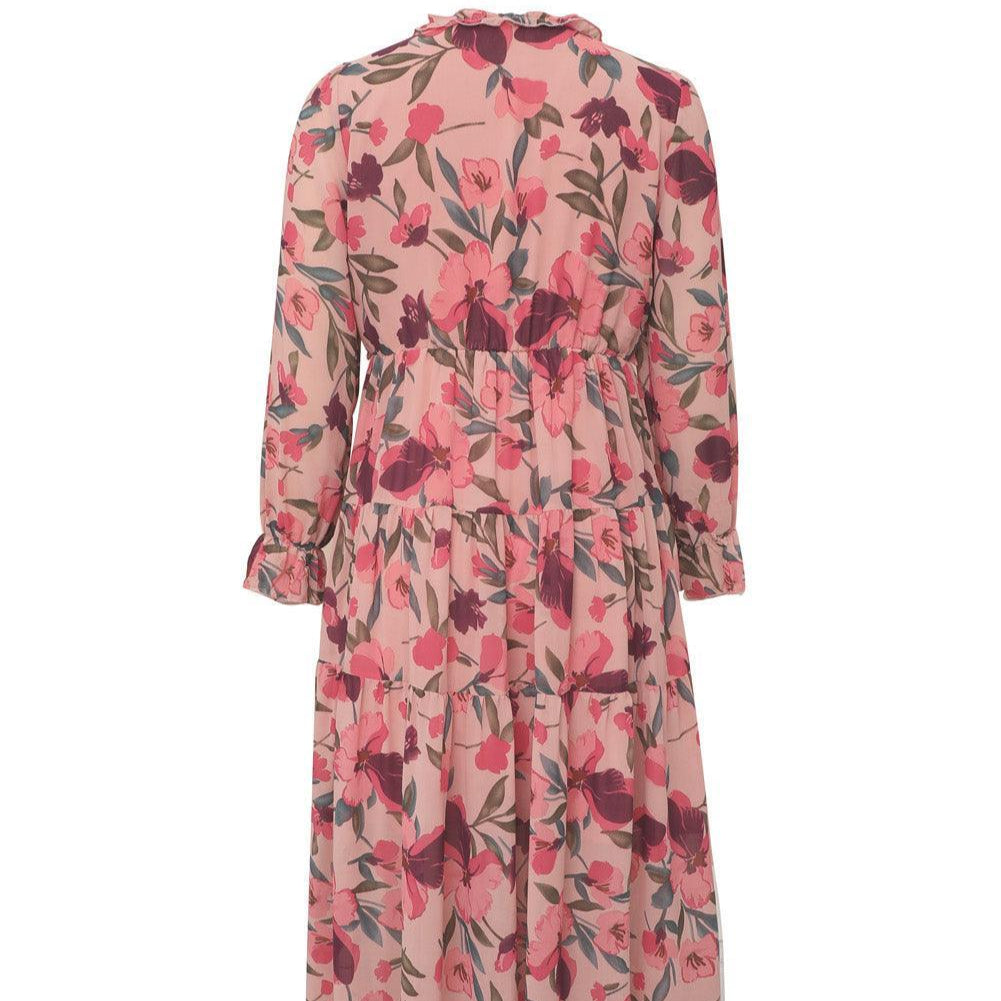 Damen - Maxikleid mit Rüschen - Hochwertiger Stoff - Mehrlagiger Stil für Jedes Event - Perfekte Wahl für jeden Anlass