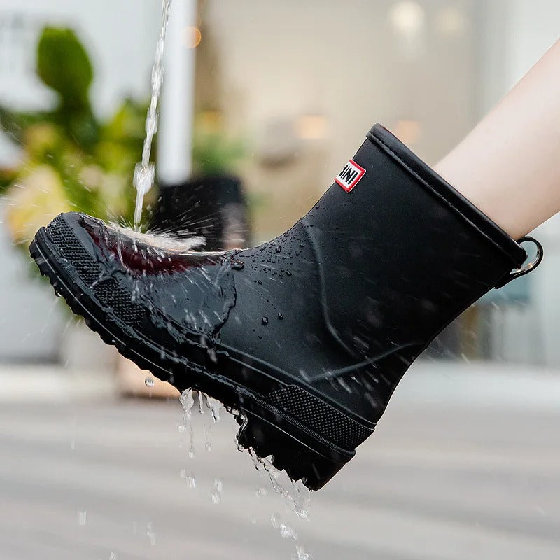 Damen - Wasserdichte Halbhohen Regenstiefel - Rutschfeste Sohle - Optimalen Halt - Perfekt für nasse Tage