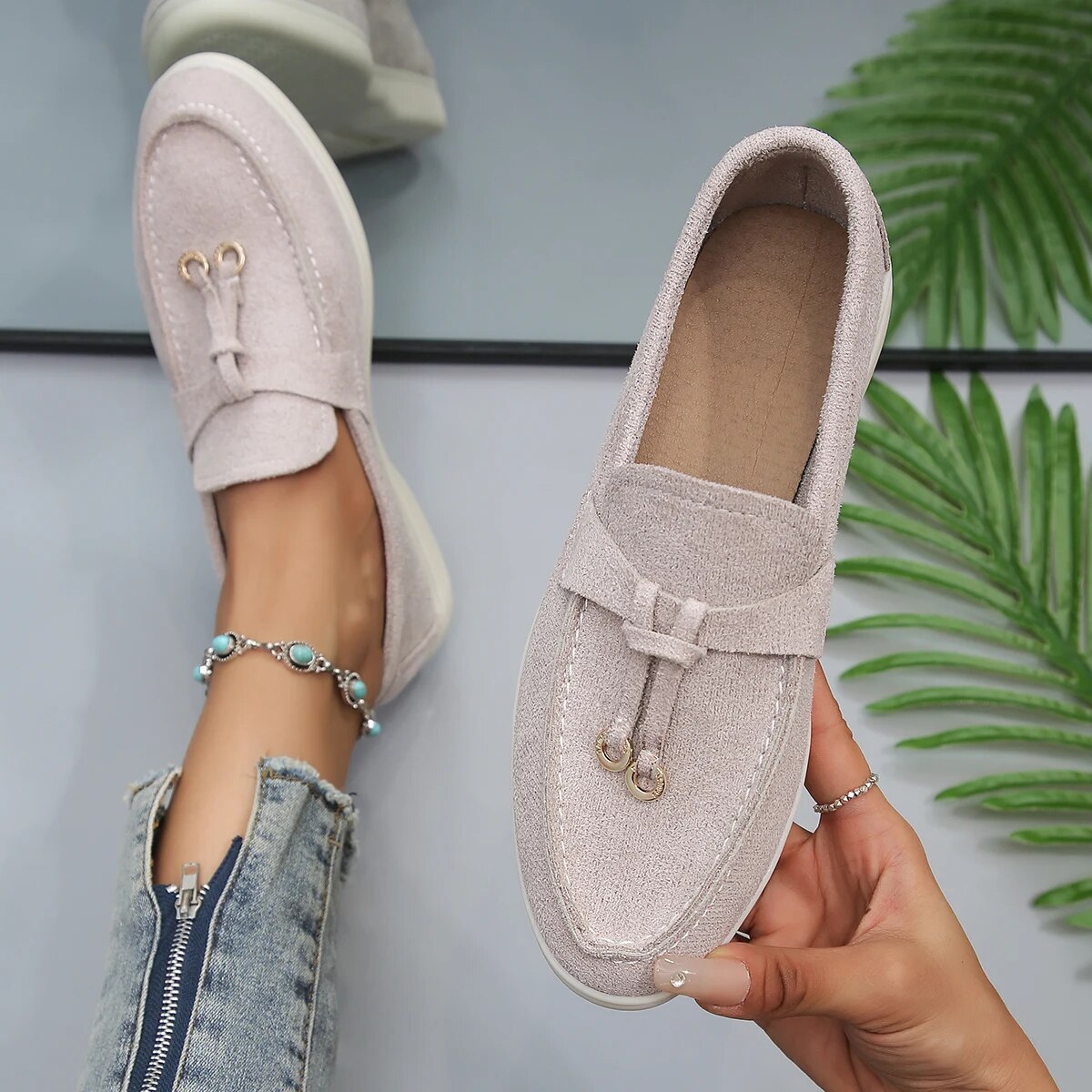 Damen - Bequeme Loafers - Strapazierfähige Materialien - Stilvoll und unterstützend