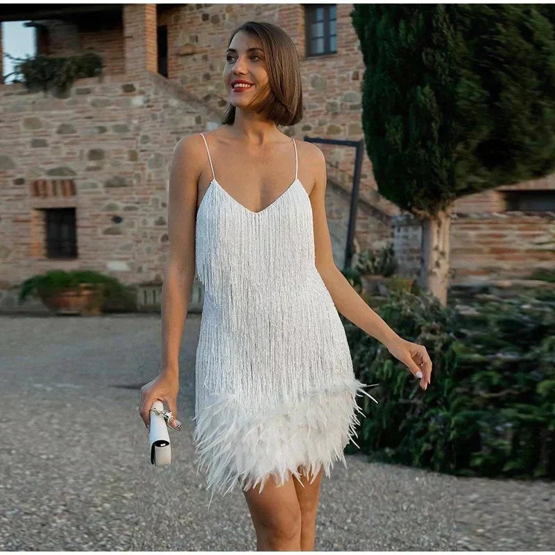Damen - Cocktailkleid - Weicher Stoff - Paillettenbesetzte Abendgarderobe - Perfekt für Partys und besondere Anlässe